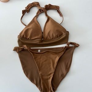 Tan bathing suit